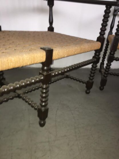 Antico salotto divano e sedie in noce - immagine 4