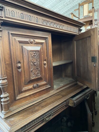 Antica credenza eclettica in legno Fine '800 - immagine 3