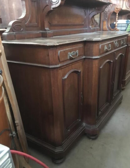 Credenza con alzata in noce fine ‘800 - immagine 3