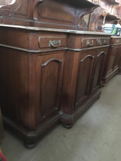 Credenza con alzata in noce fine ‘800 - immagine 4