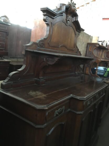 Credenza con alzata in noce fine ‘800 - immagine 9