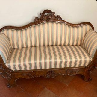 Divano Luigi Filippo  in legno di noce