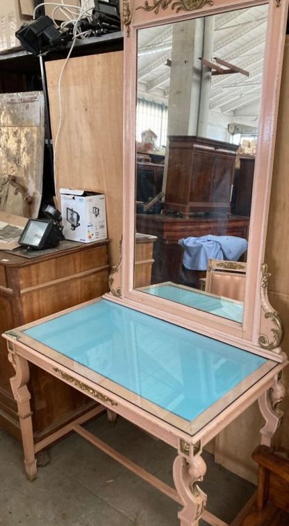 Console con specchiera e due sedie  anni '20 - immagine 4