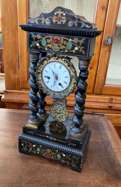 Antico orologio a pendolo portico francese - immagine 2
