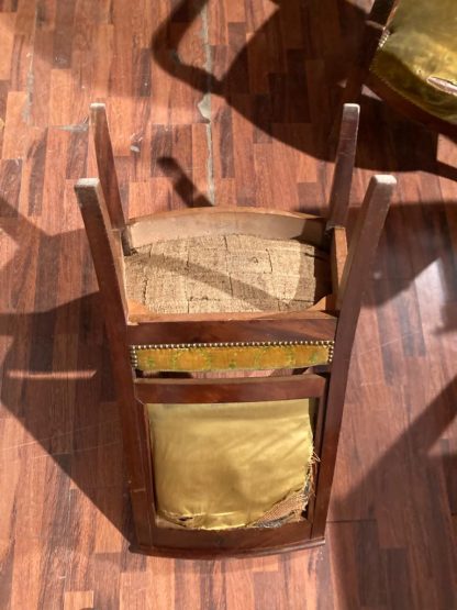 Coppia di poltrone Impero  in legno di mogano  dell'800 - immagine 4