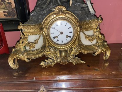 Orologio francese in antimonio del XIX secolo - immagine 5