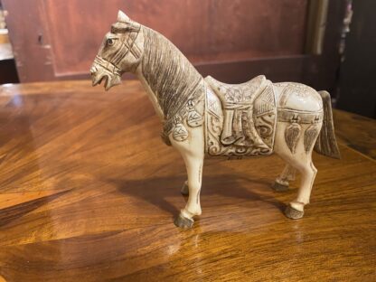 MINIATURE  DI CAVALLI  DIPINTE A MANO IN OSSO PERIODO ‘800 - immagine 11