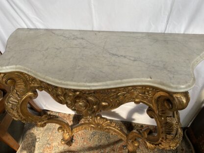 Consolle  da parete in legno dorato dei primi ‘900 - immagine 7