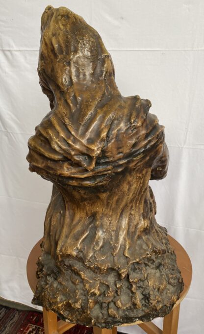 Scultura, Bambina pensierosa - 70 cm - Gesso, laccato - immagine 4