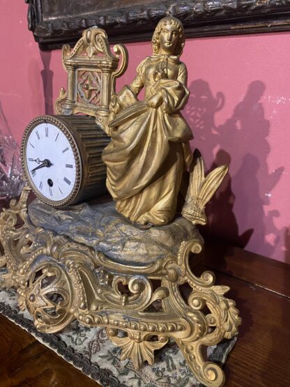 Orologio francese in antimonio dorato - immagine 7