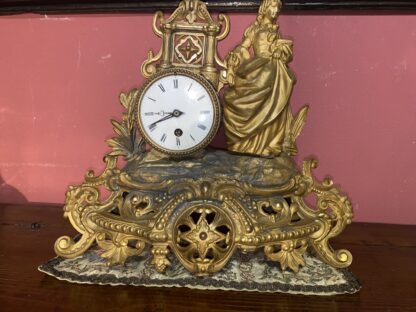 Orologio francese in antimonio dorato - immagine 3