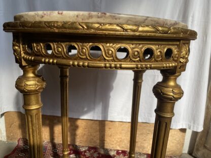 Tavolino in stile Luigi XVI con piano in marmo - immagine 9
