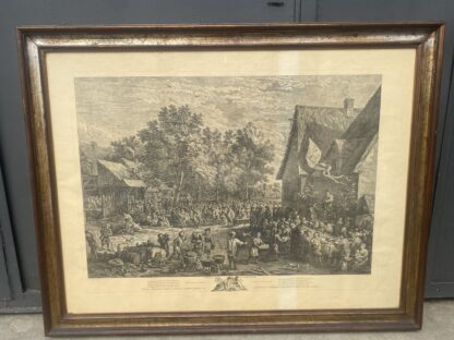 Grande  Stampa " la Festa fiamminga"   metà 1700