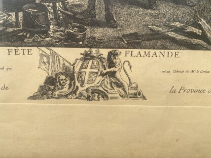 Grande  Stampa " la Festa fiamminga"   metà 1700 - immagine 9