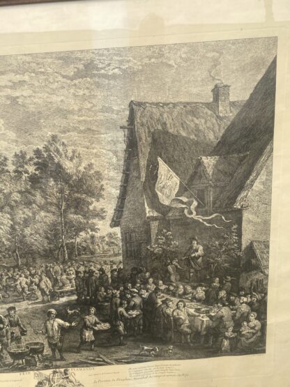 Grande  Stampa " la Festa fiamminga"   metà 1700 - immagine 12
