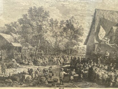 Grande  Stampa " la Festa fiamminga"   metà 1700 - immagine 8