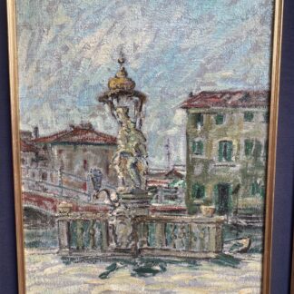 Dipinto  ad olio su tela “ Desenzano"    A.G Firmo