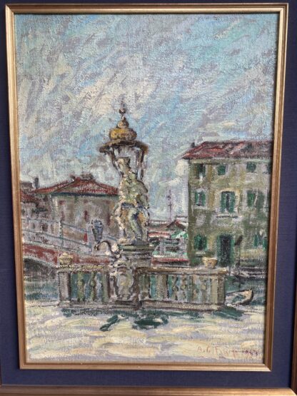 Dipinto  ad olio su tela “ Desenzano"    A.G Firmo