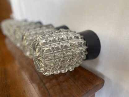 Lampade da soffitto vintage in porcellana nera, anni '50 - immagine 5