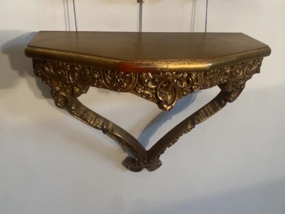 Console con specchiera in legno dorato - immagine 3