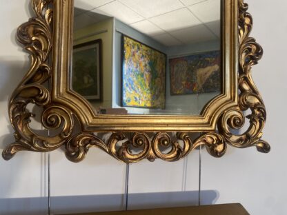 Console con specchiera in legno dorato - immagine 10