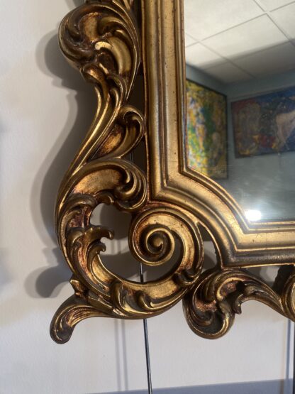 Console con specchiera in legno dorato - immagine 9