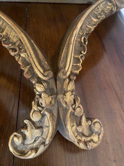 Console con specchiera in legno dorato - immagine 12