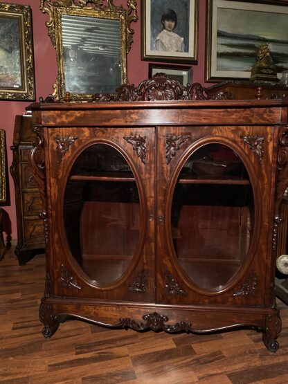 Elegante vetrina Napoleone III in mogano - immagine 2