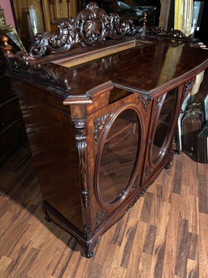 Elegante vetrina Napoleone III in mogano - immagine 7