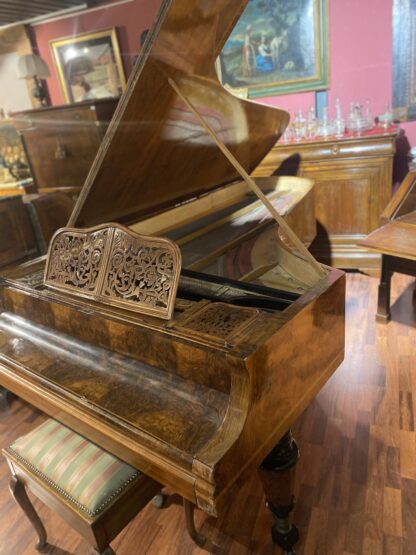Bellissimo pianoforte  inglese  a coda in radica di metà '800 - immagine 2