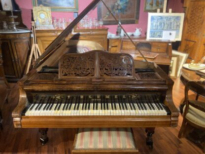 Bellissimo pianoforte  inglese  a coda in radica di metà '800 - immagine 5