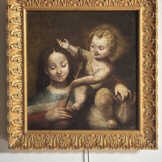 Antico dipinto Madonna col bambino del XVII secolo