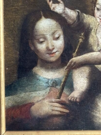 Antico dipinto Madonna col bambino del XVII secolo - immagine 5