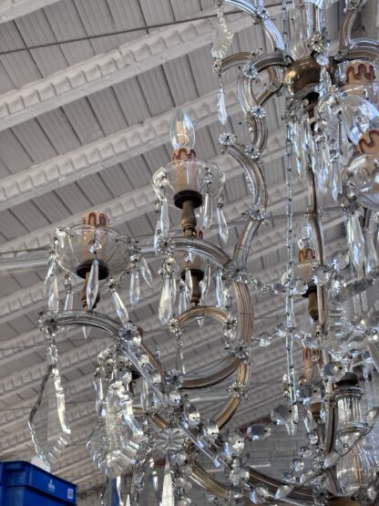 Grande lampadario Maria Teresa di cristallo a 12 luci -Italia 1920 - immagine 4