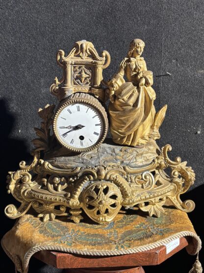 Orologio francese in antimonio fine '800 - immagine 2