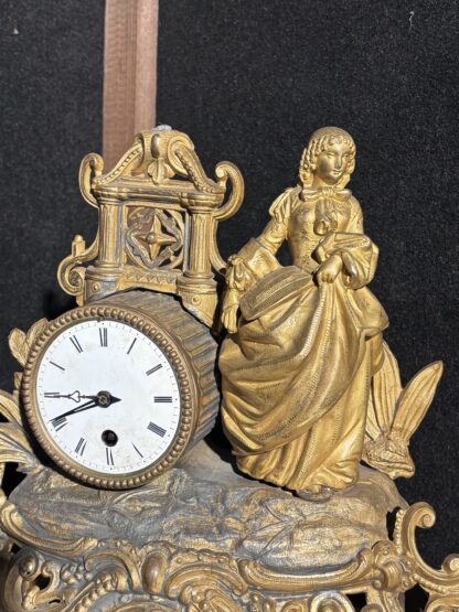 Orologio francese in antimonio fine '800 - immagine 6