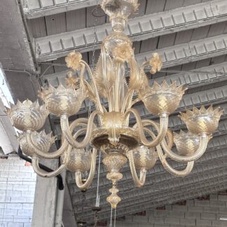 Lampadario  in vetro di Murano a  8 luci