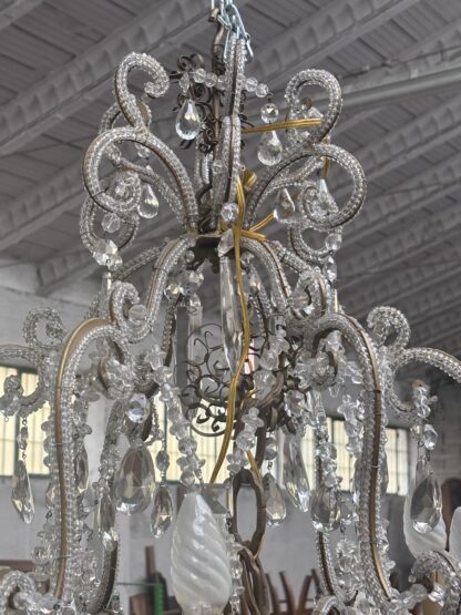 Set di  4 Lampadari  antichi in cristallo - immagine 3
