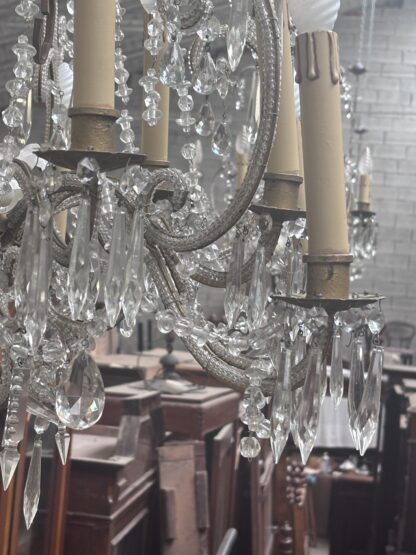Set di  4 Lampadari  antichi in cristallo - immagine 4