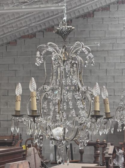 Set di  4 Lampadari  antichi in cristallo - immagine 5