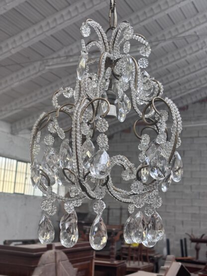 Set di  4 Lampadari  antichi in cristallo - immagine 11