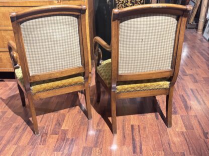 Coppia di sedie neoclassiche in noce - immagine 6