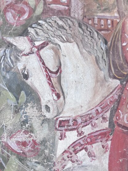 Grande quadro scena medievale - Stile affresco (205 x 140 cm) - immagine 4