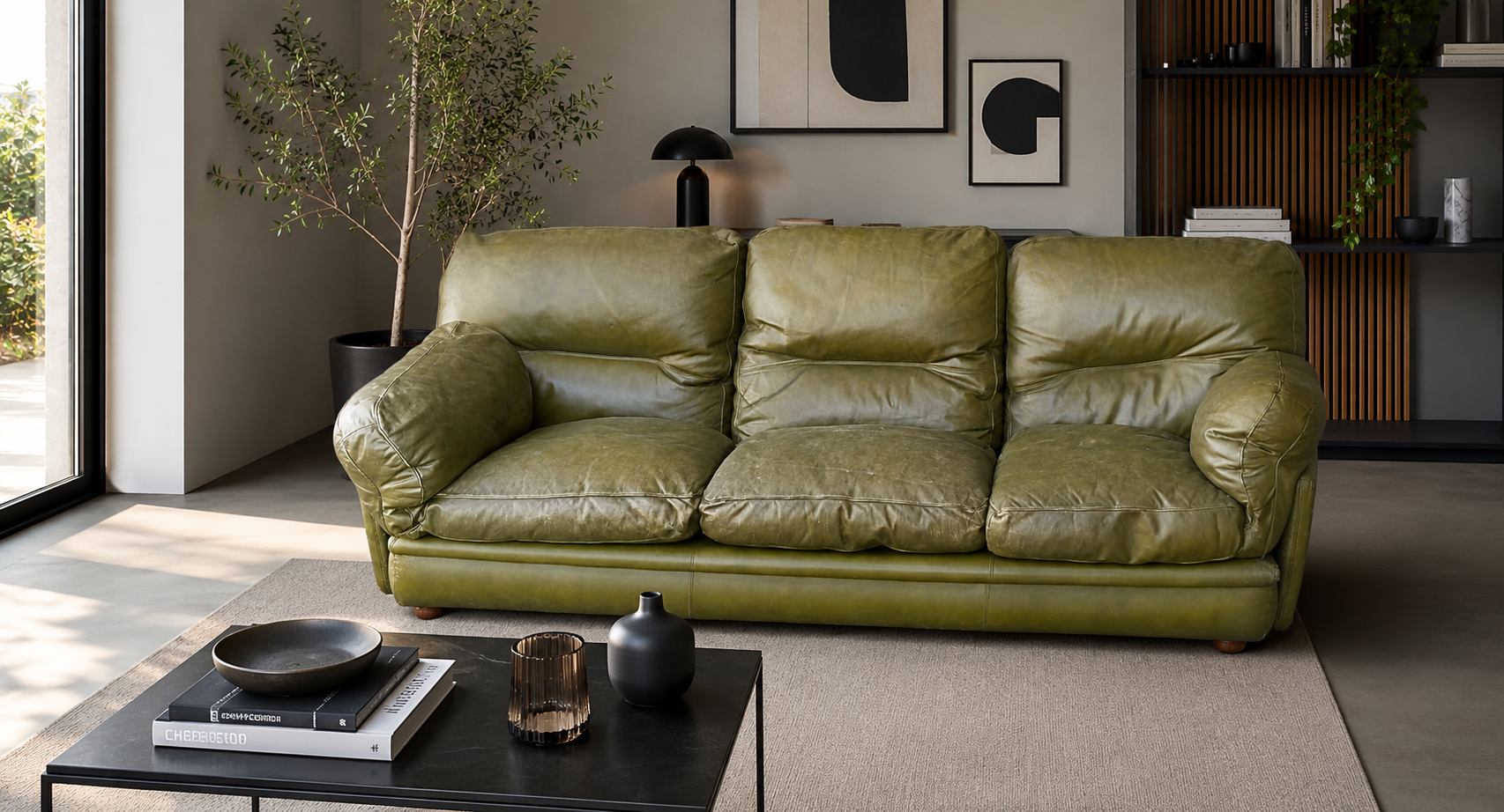 Divano 3 posti "Poppy" Poltrona Frau originale - Design Tito Agnoli (Anni '70)