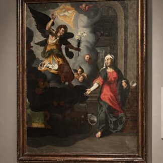 Scuola Italiana del XIX Secolo - Grande Annunciazione in stile Neo-Barocco (ispirata ai modelli lombardi del Seicento)
