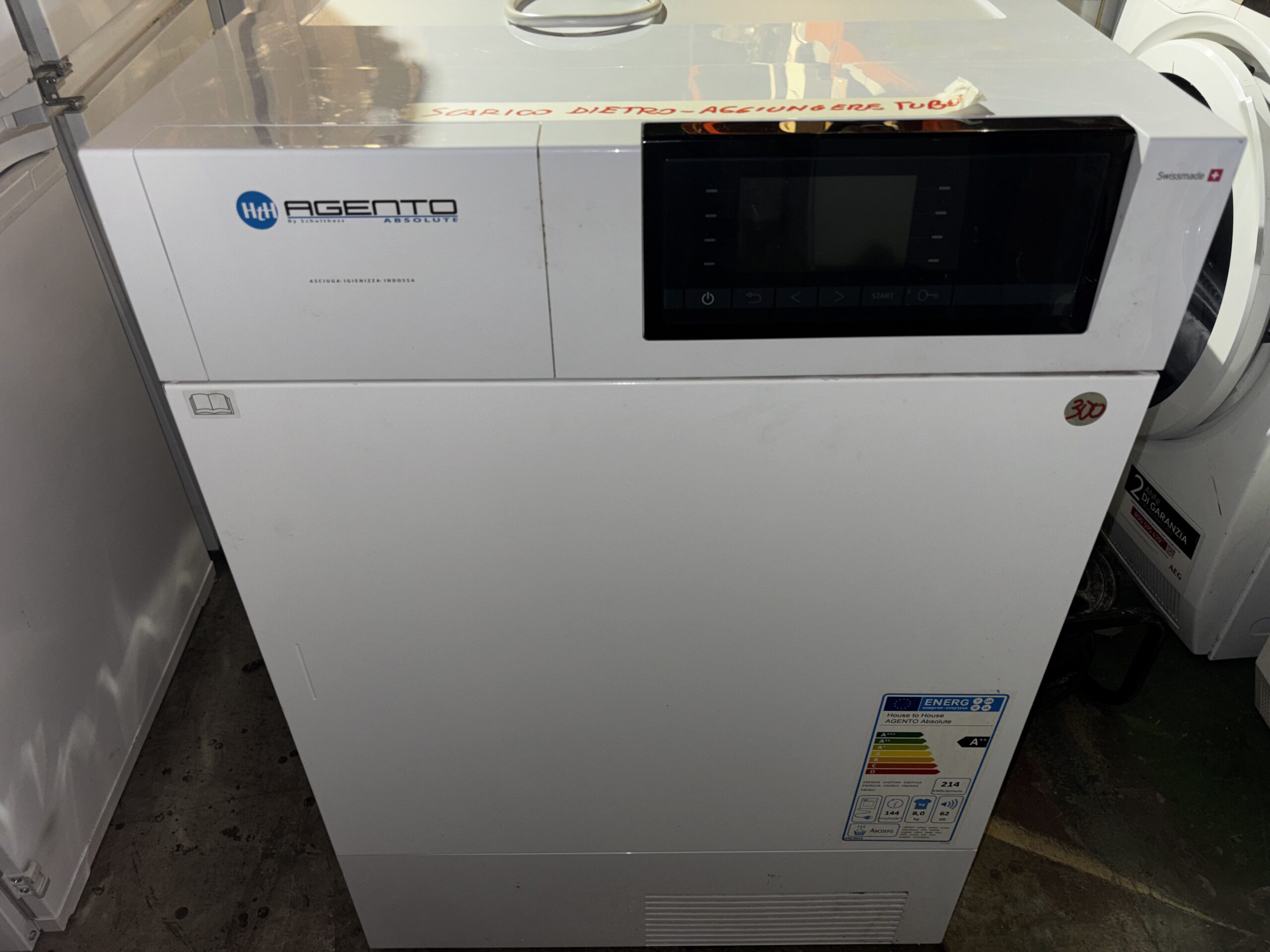 Asciugatrice AGENTO, 8 kg, A+++, produzione Svizzera, - immagine 2