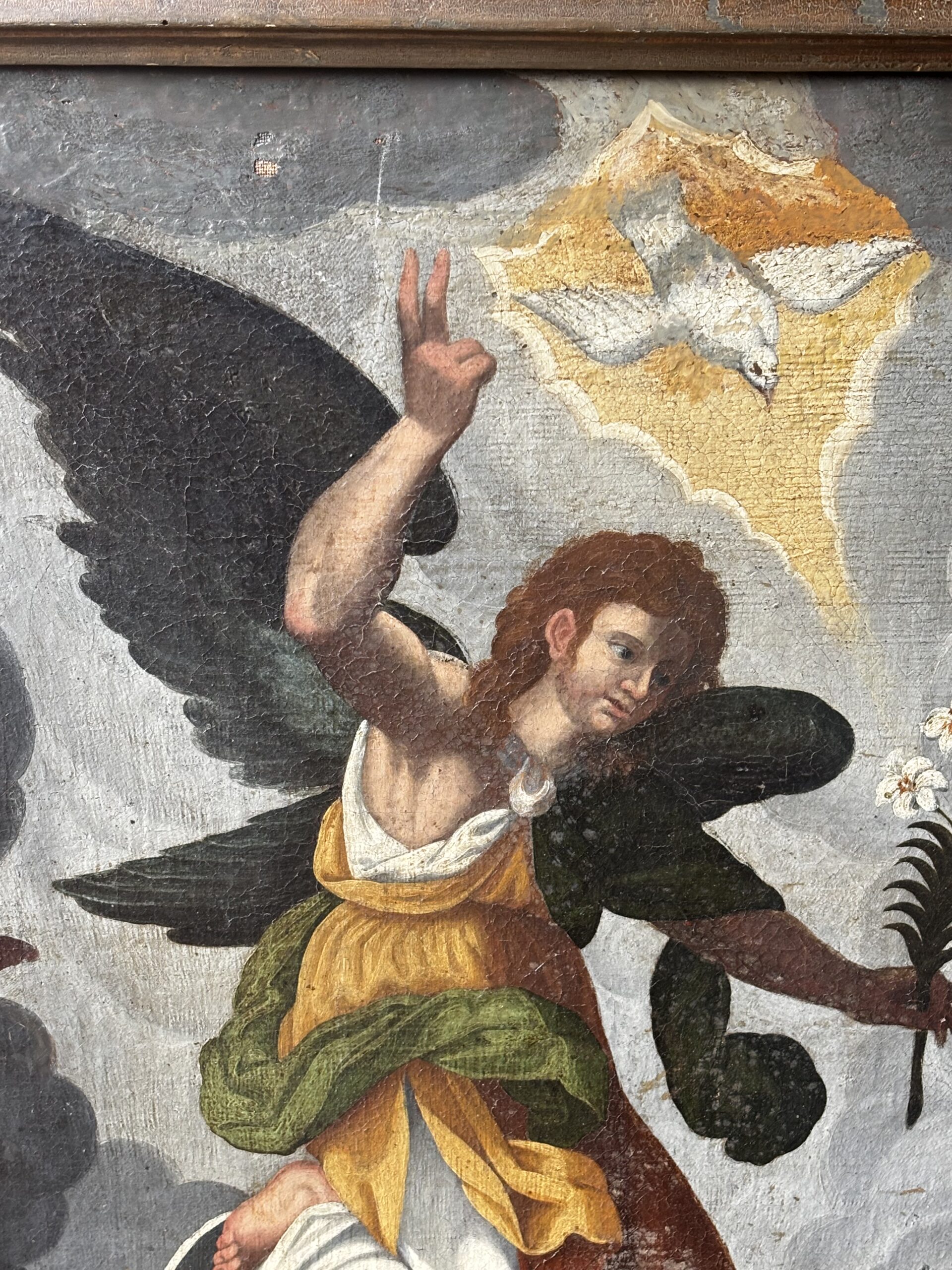 Scuola Italiana del XIX Secolo - Grande Annunciazione in stile Neo-Barocco (ispirata ai modelli lombardi del Seicento) - immagine 2