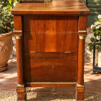 Comodino Impero Usato - Legno Marrone Scuro - Gambe a Colonne